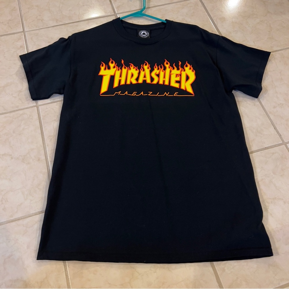 Thrasher Classic flame T shirt